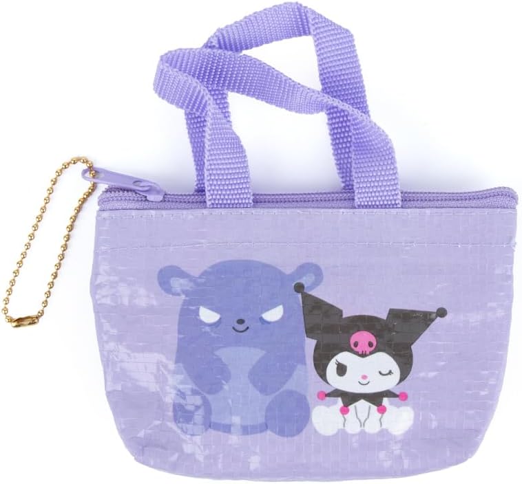 Daiso Kuromi Micro Bag Charm - Purple Cute Keychain Accessory - Image 1